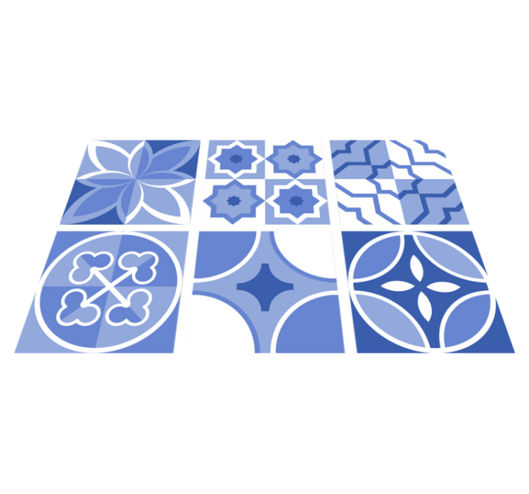 Azulejos cindito laatat keittiön vinyylimatto - Tenstickers