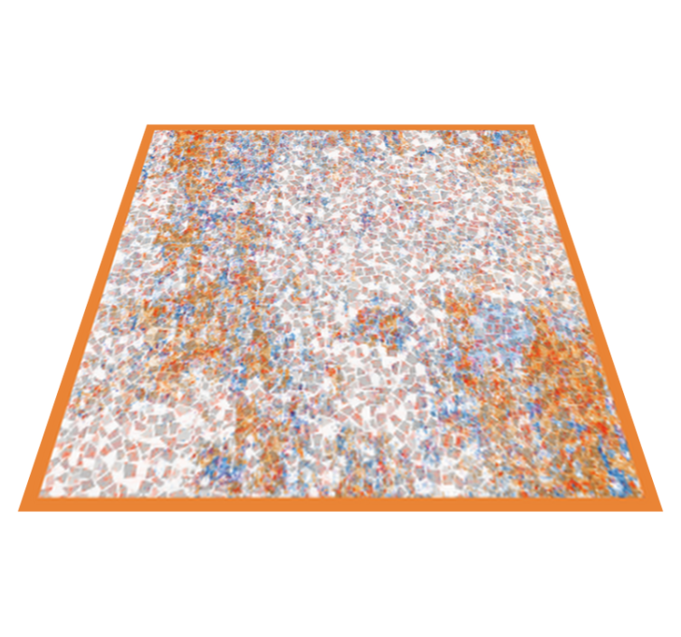 Keittiön vinyylimatto posliiniharmaa mosaiikkitekstuuri - Tenstickers