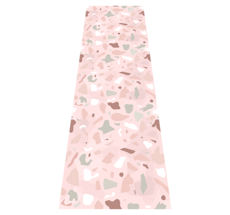 Vaaleanpunaiset terrazzo-kuvioiset keittiön vinyylimatto - Tenstickers