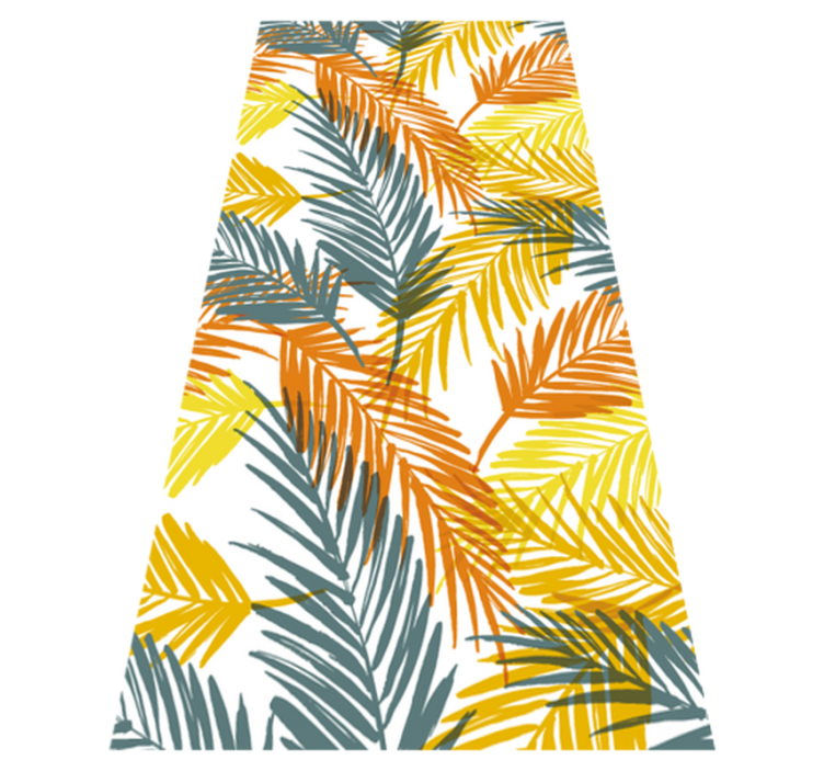 Käsinpiirretty palmunlehtikuvio tropical matto - Tenstickers