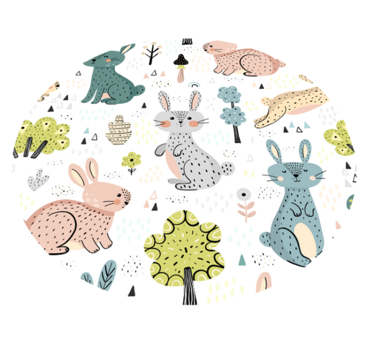 Upea lasten vinyylimatto mukavilla pupuilla - Tenstickers