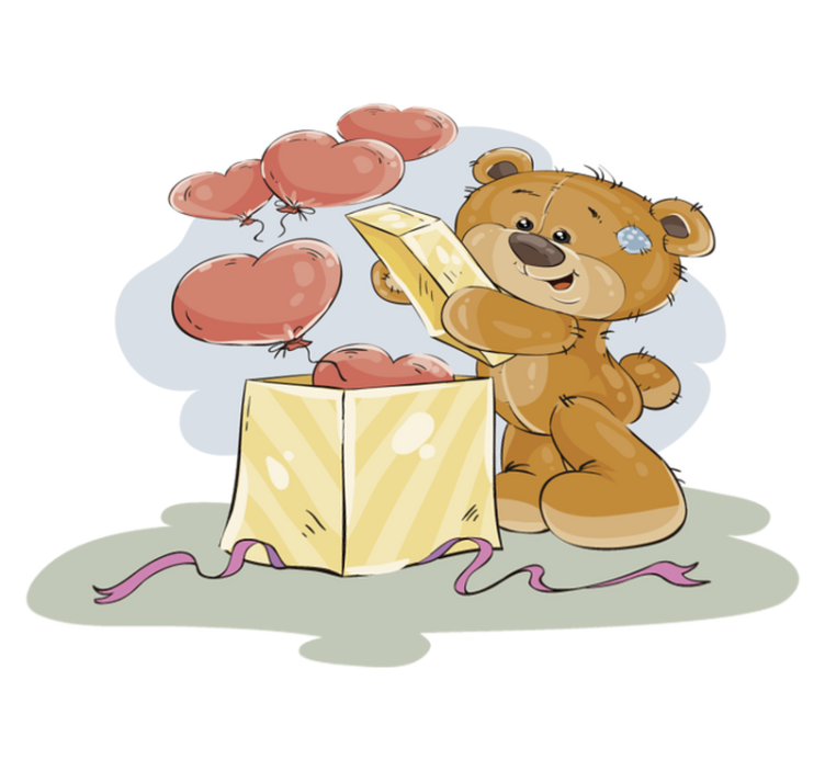 Nallekarhun juhla Vauvan huoneen vinyylimatto - Tenstickers