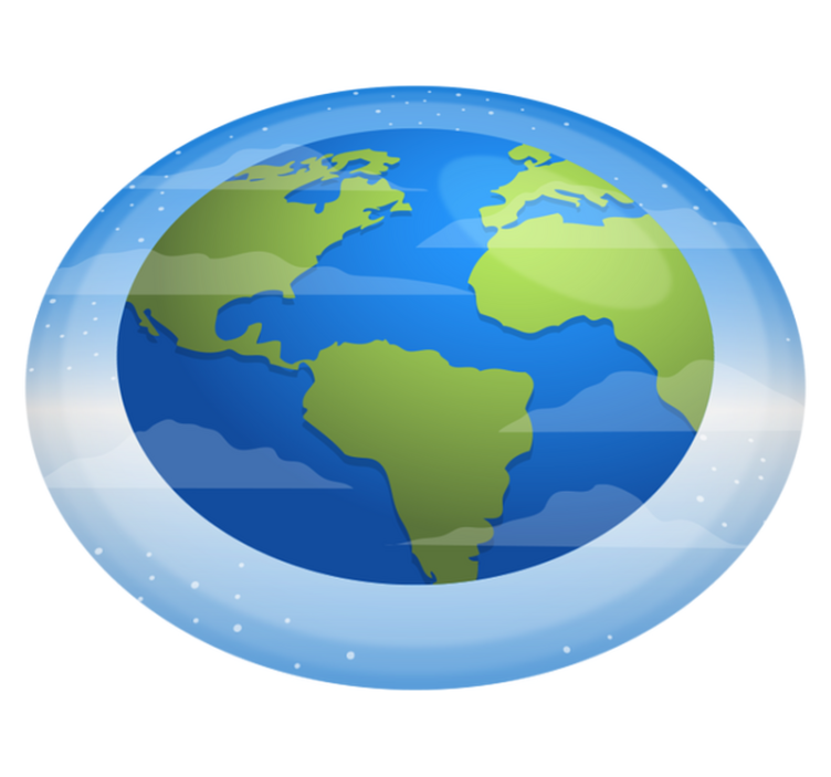 Maapallon hämmästyttävä pyöreä vinyylimatto - Tenstickers