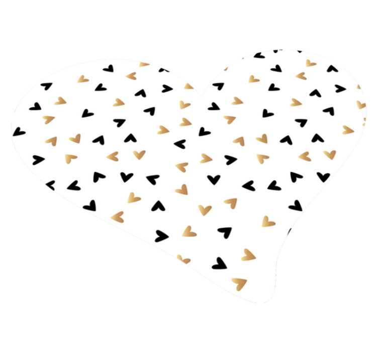 Sydämen hajontakuvio vinyylimatto geometrinen - Tenstickers