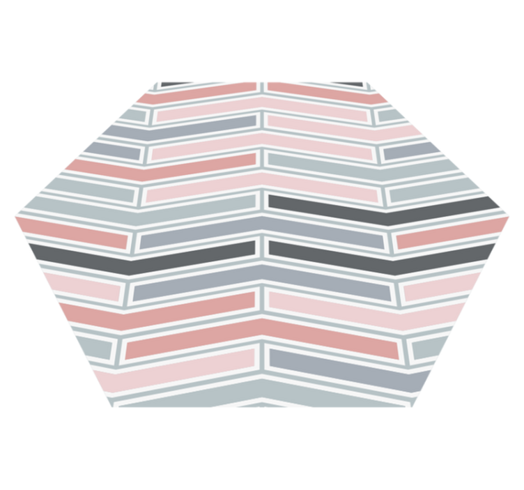 Hämmästyttävä kuusikulmainen pohjoismainen tyyli vinyyli matto - Tenstickers