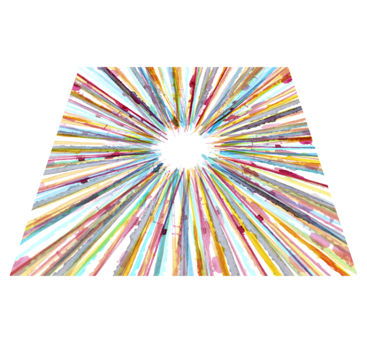 Vesiväri raidallinen vinyyli matto - Tenstickers