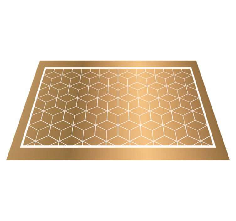 Upea kuutio geometrinen vinyyli matto - Tenstickers