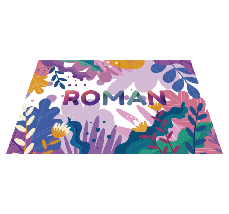 Upea trooppinen kukka vinyyli matto nimellä - Tenstickers