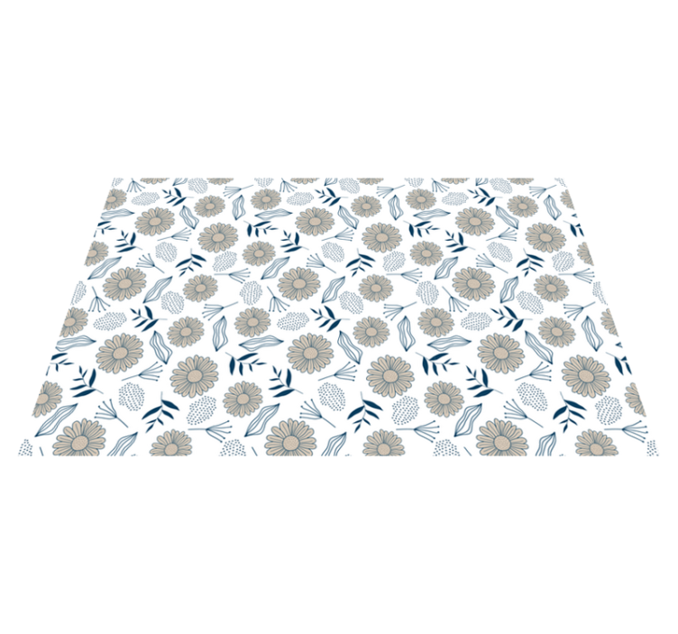 Ihana beige päivänkakkara vinyyli makuuhuone matto - Tenstickers