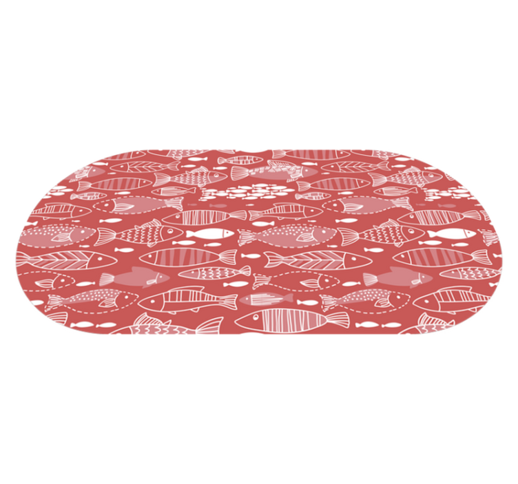 Kalakuvioinen sisustus eläin vinyylimatto - Tenstickers