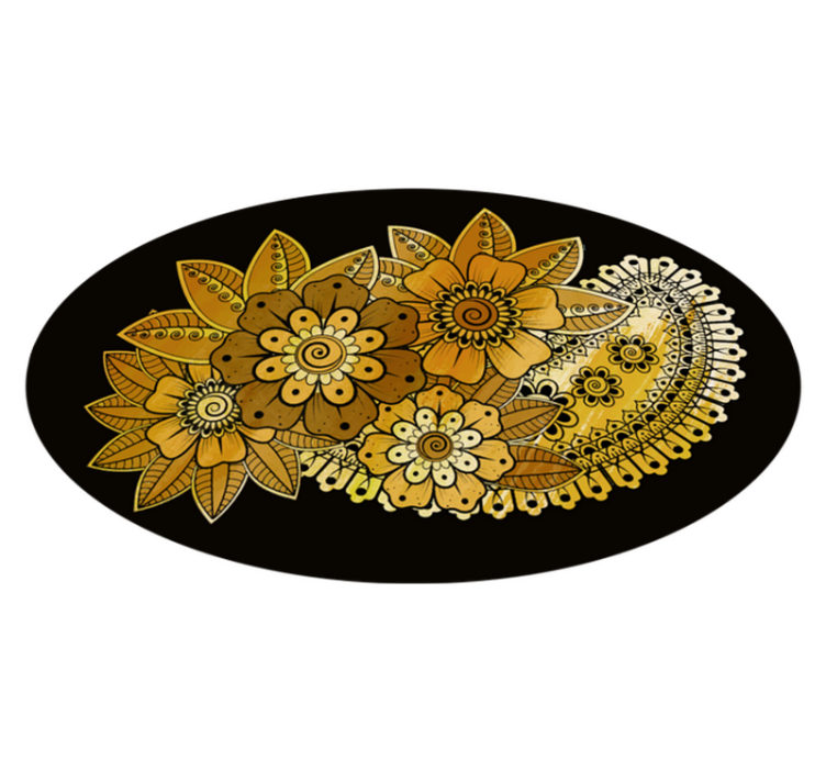 Mandala yksityiskohta vinyylimatto mandala - Tenstickers