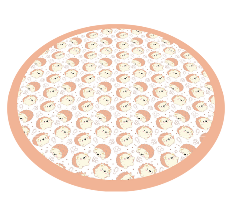 Leijona pyöreä kuvio Vauvan huoneen vinyylimatto - Tenstickers