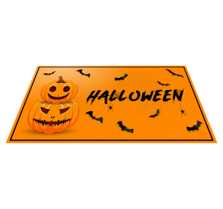 Halloween kurpitsa lepakko halloween vinyylimatto - Tenstickers