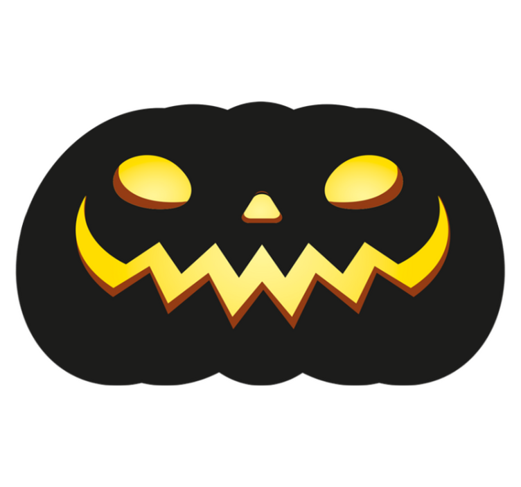 Kauhistuttava halloween kurpitsa halloween vinyylimatto - Tenstickers