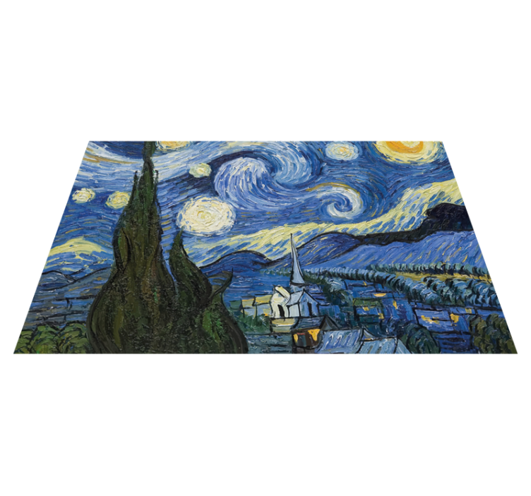 Van gogh tähtitaivas Luonto vinyylimatto - Tenstickers