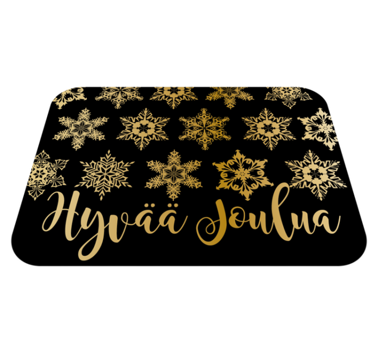 Musta hyvää joulua lumihiutaleet joulutarrat - Tenstickers