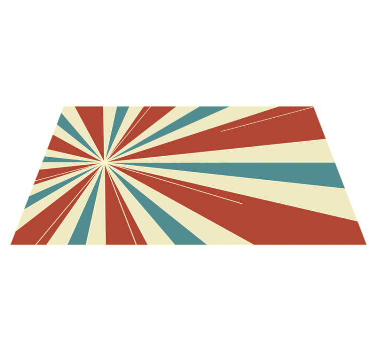 Retro-linjat vinyylimatto retro - Tenstickers