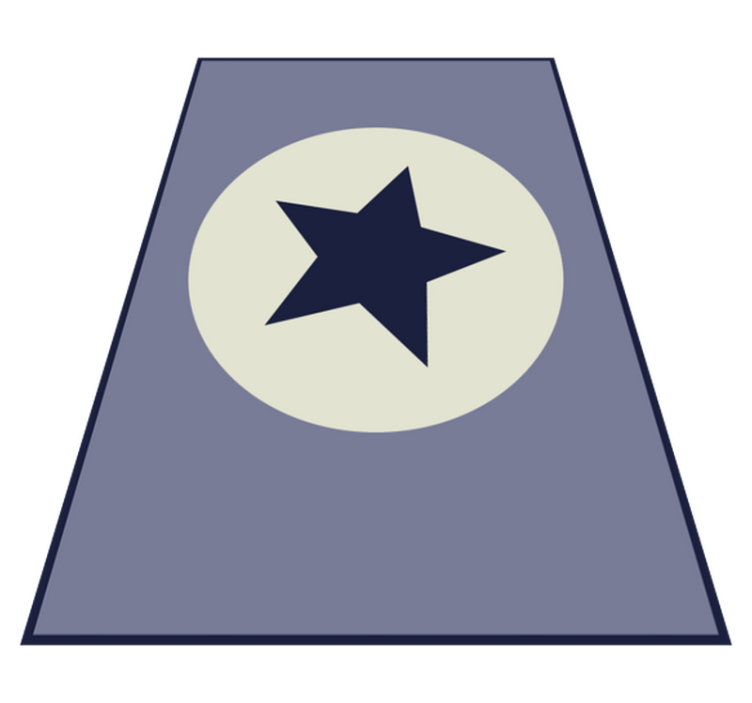 Sinisen tähden sävyjä tähti vinyylimatto - Tenstickers