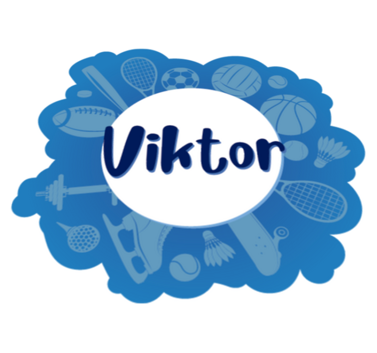 Henkilökohtainen urheilutunnus nimi vinyylimatto - Tenstickers