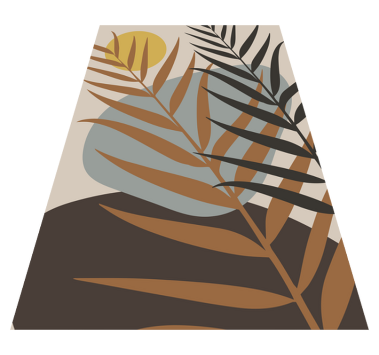 Kasvitieteellinen auringonlasku kukka vinyylimatto - Tenstickers