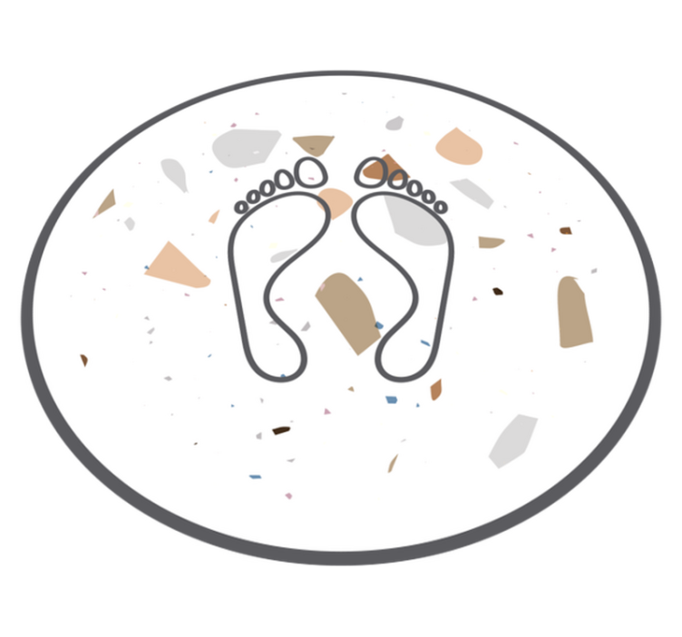 Abstraktit jalanjäljet vinyylimatto kylpyhuoneeseen - Tenstickers