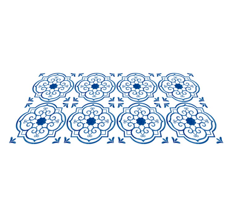 Siniset kylpyhuoneen laatat laatta vinyylimatto - Tenstickers