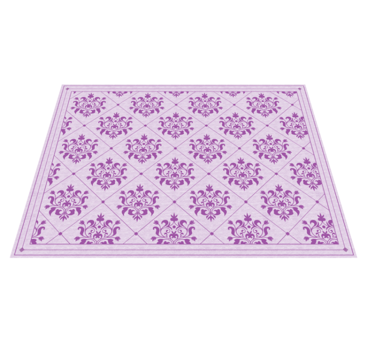 Koristeellinen damask-kuvio vinyylimatto retro - Tenstickers