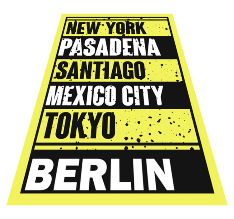 Kaupunkien nimet lauseke vinyylimatto - Tenstickers