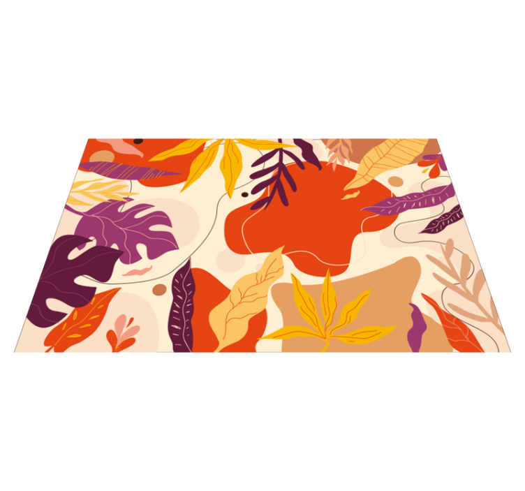 Syksyn lehtikuvioita luonto vinyylimatto - Tenstickers