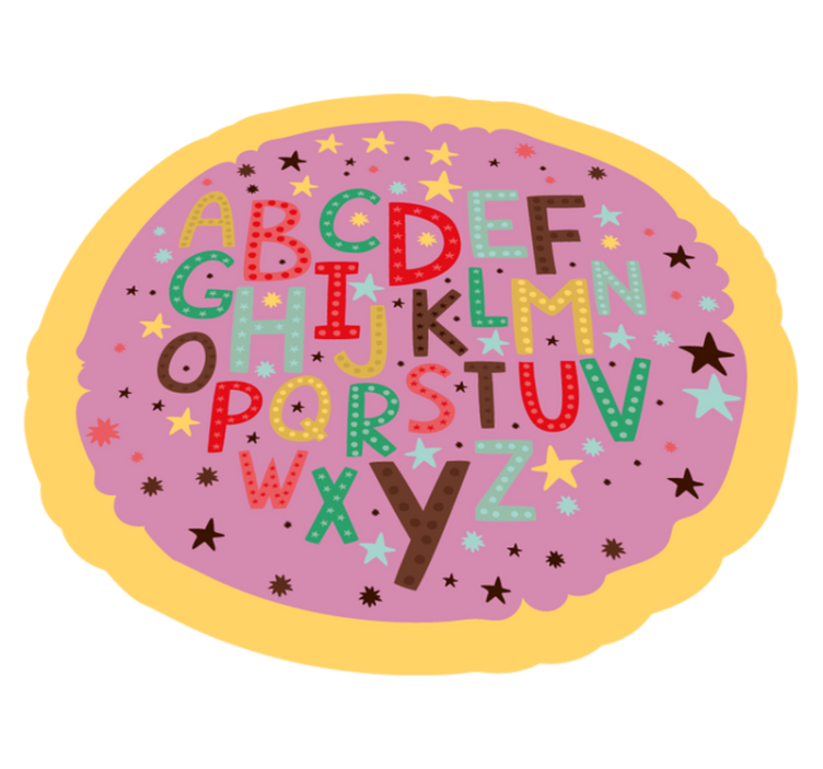 Opettavainen aakkosellinen aakkoset vinyylimatto - Tenstickers