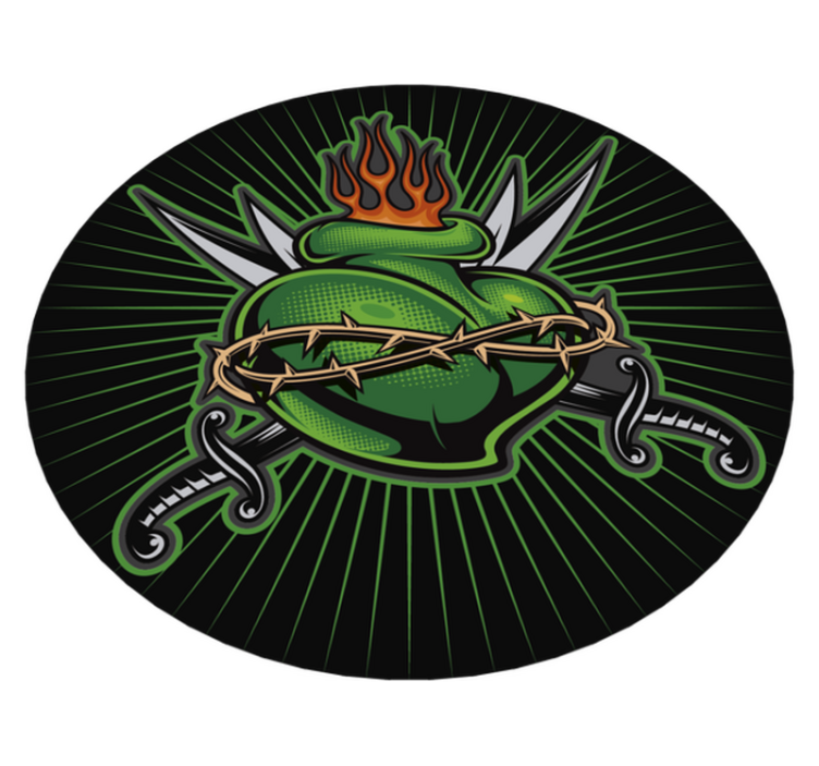 Tulinen miekan sydän vinyylimatto peli - Tenstickers