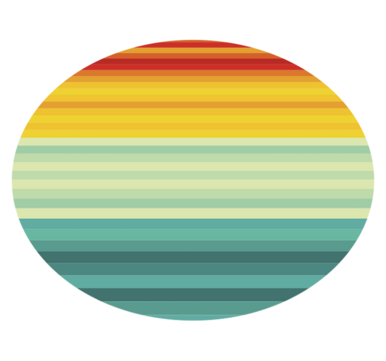 Sateenkaaren raidat ympyrä vinyylimatto raidallinen - Tenstickers