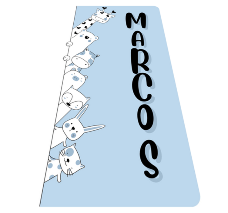 Henkilökohtaisia eläimiä nimi vinyylimatto - Tenstickers