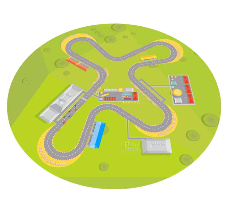 Vinyyli matto piiri auto vinyylimatto tie - Tenstickers