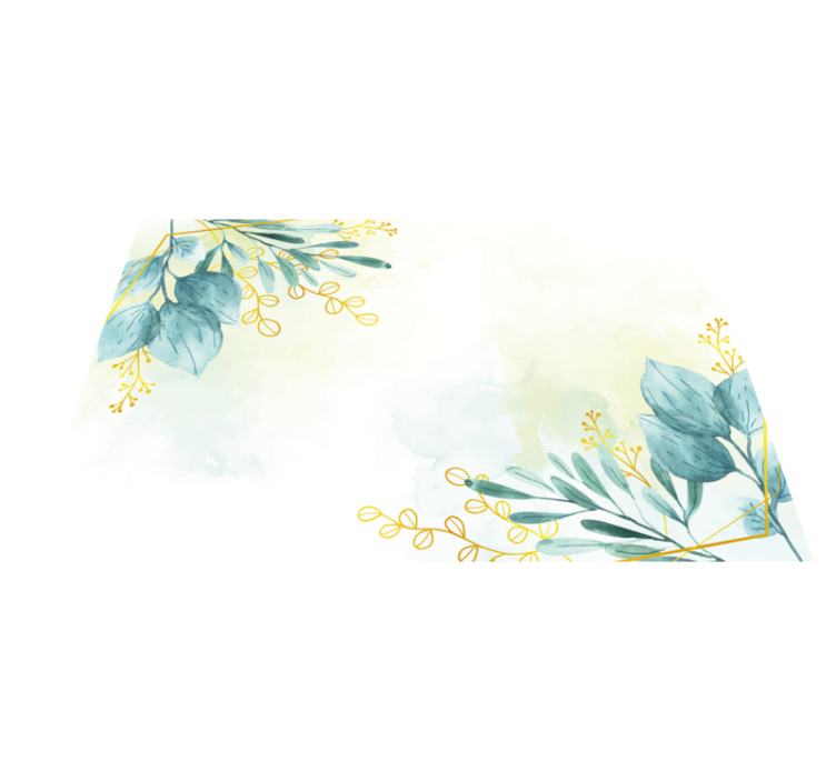 Olohuone kukka matto kukka vinyylimatto - Tenstickers