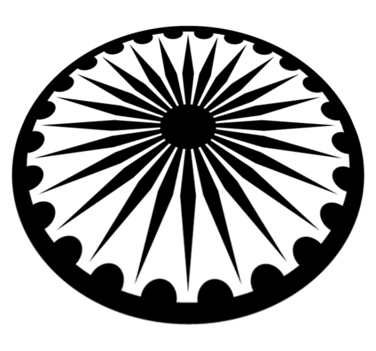 Yksivärinen mandala moderni vinyylimatto - Tenstickers