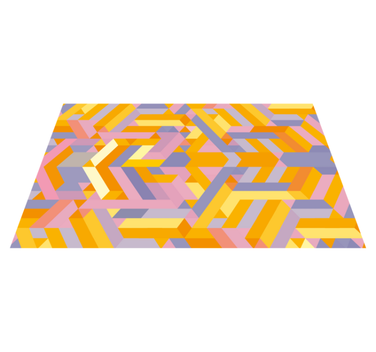 Geometrisen kuvion päällekkäisyys kylpyhuoneen vinyylimatto - Tenstickers