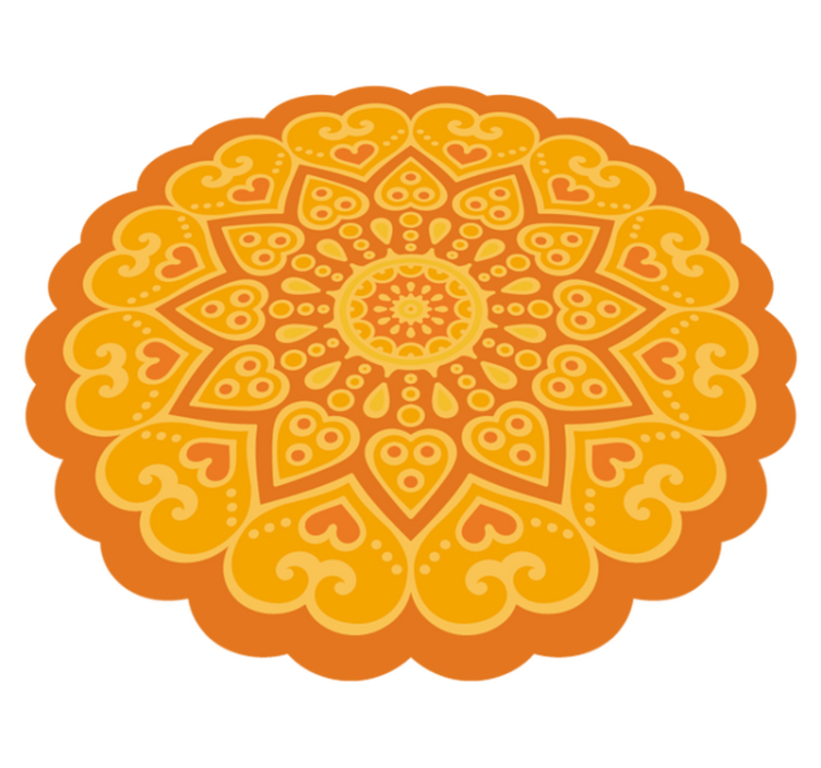 Mandala-lattiakorostus vinyylimatto mandala - Tenstickers