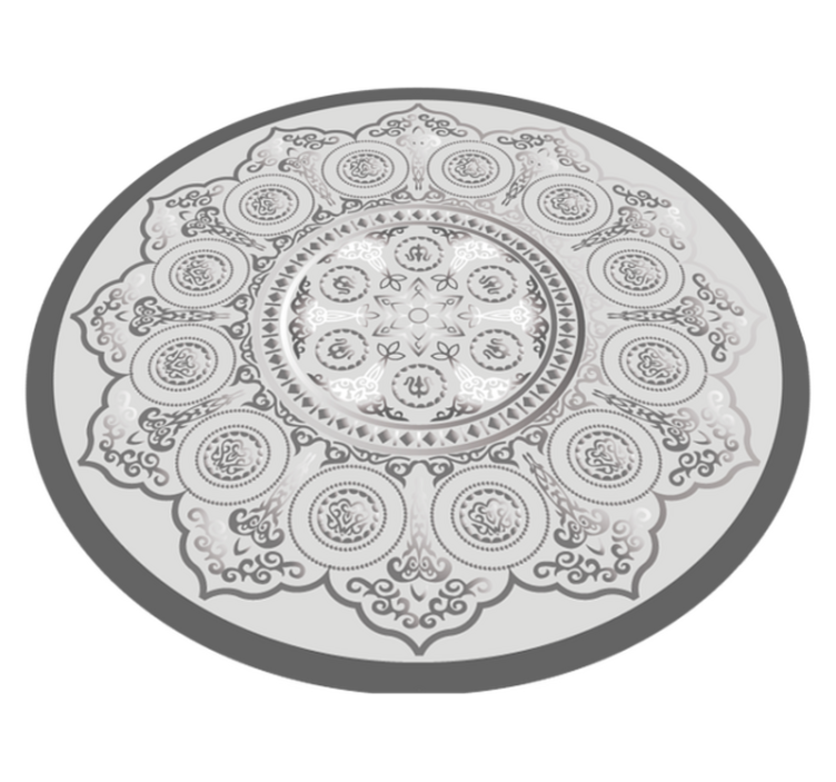 Harmaa mandala kuvio vinyylimatto mandala - Tenstickers
