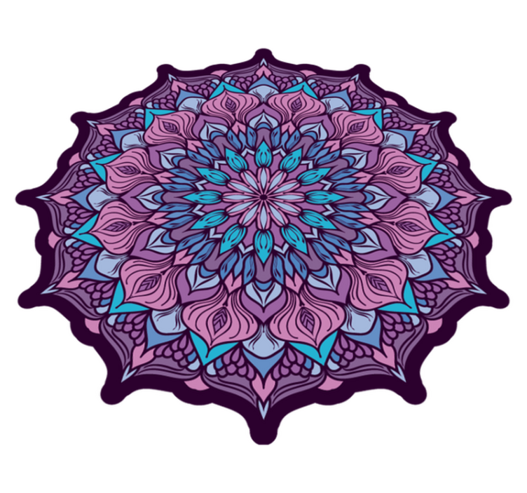 Boho mandala kuvio vinyylimatto mandala - Tenstickers