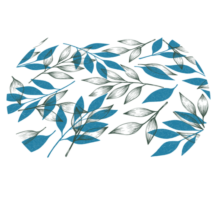 Kasvitieteellinen lehtijälki kukka vinyylimatto - Tenstickers