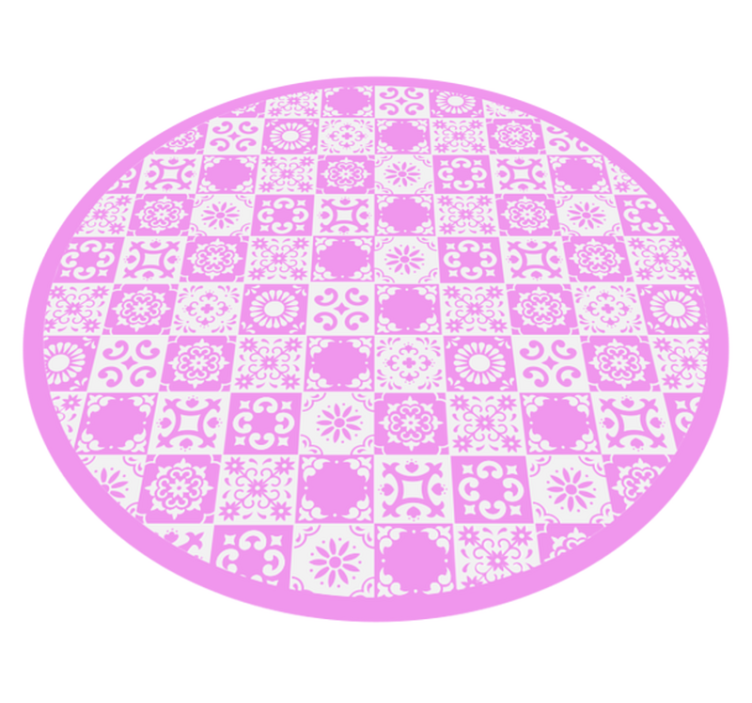 Mandala inspiroima ympyrä vinyylimatto mandala - Tenstickers
