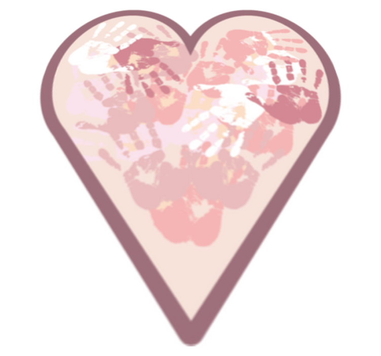 Henkilökohtainen sydän nimi vinyylimatto - Tenstickers