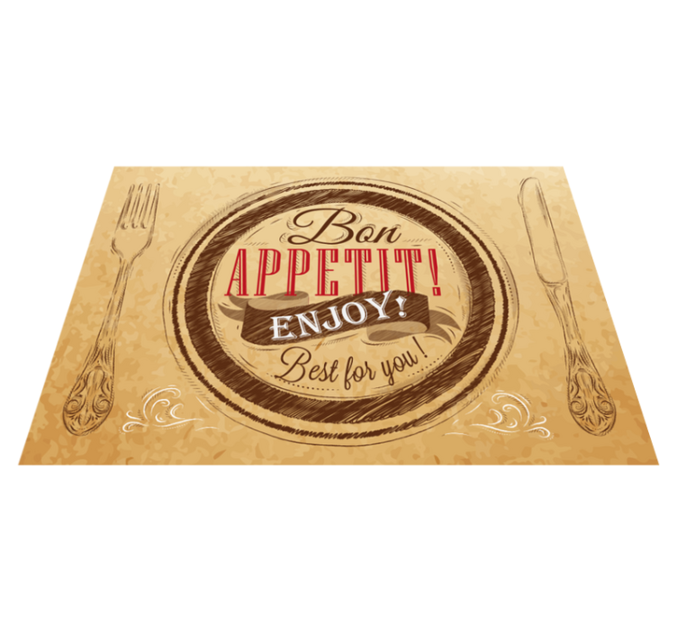 Hyvää ruokahalua nauti lauseke vinyylimatto - Tenstickers