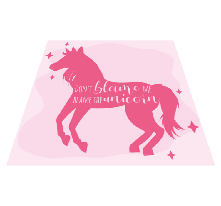 Syyttää yksisarvista lastenhuone vinyylimatto - Tenstickers