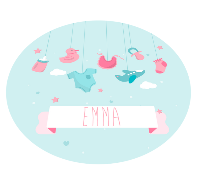 Henkilökohtainen päiväkoti Vauvan huoneen vinyylimatto - Tenstickers