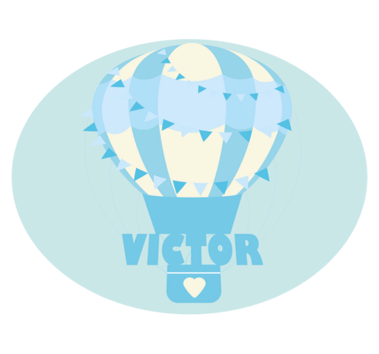 Henkilökohtaiset värikkäät ilmapallot nimi vinyylimatto - Tenstickers