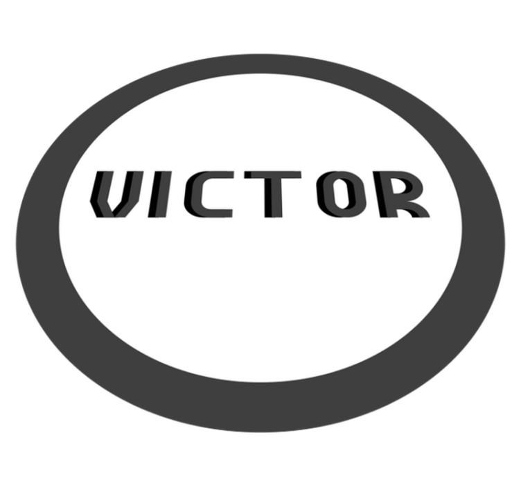 Henkilökohtainen monogrammi nimi vinyylimatto - Tenstickers