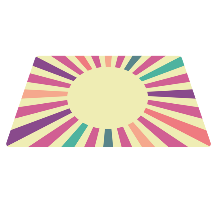 Säteilevien linjojen suunnittelu vinyylimatto geometrinen - Tenstickers