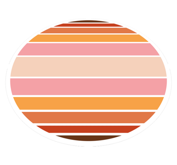 Raidallinen soikea muotoilu vinyylimatto raidallinen - Tenstickers